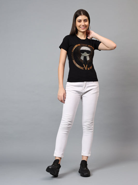 Women Luxury Cotton T-Shirts (TIE)